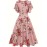 Floral Print Flutter Sleeve Dress, Casual V-neck Dress For Spring & Summer, Women's Clothing