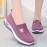 Women's Solid Color Breathable Sneakers, Soft Sole Lightweight Slip On Walking Shoes, Low-top Knitted Casual Shoes