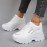 Women's Fashion Chunky Sneakers, Comfort Soft Sole Platform Lace Up Walking Shoes, Trendy Sports Trainers For Exercise And Daily Wear